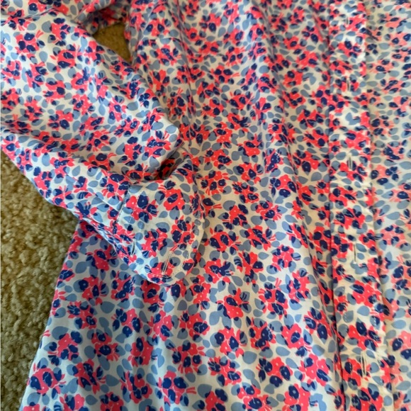GAP Pink and Blue Button Down Shirt Floral Design - Picture 5 of 7